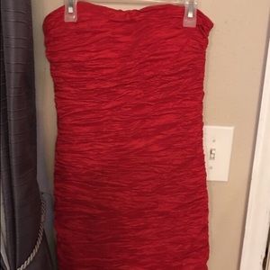 Red cocktail dress